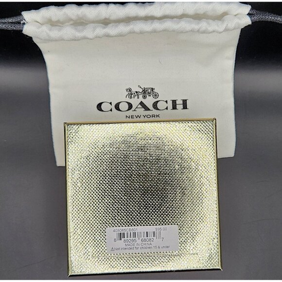 Coach Cherry Red & Gold Heart Earrings Stud Signature Box Set - NWT - Picture 6 of 7